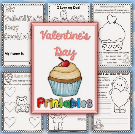 Valentine's Day Writing Worksheets/Printables for K-1