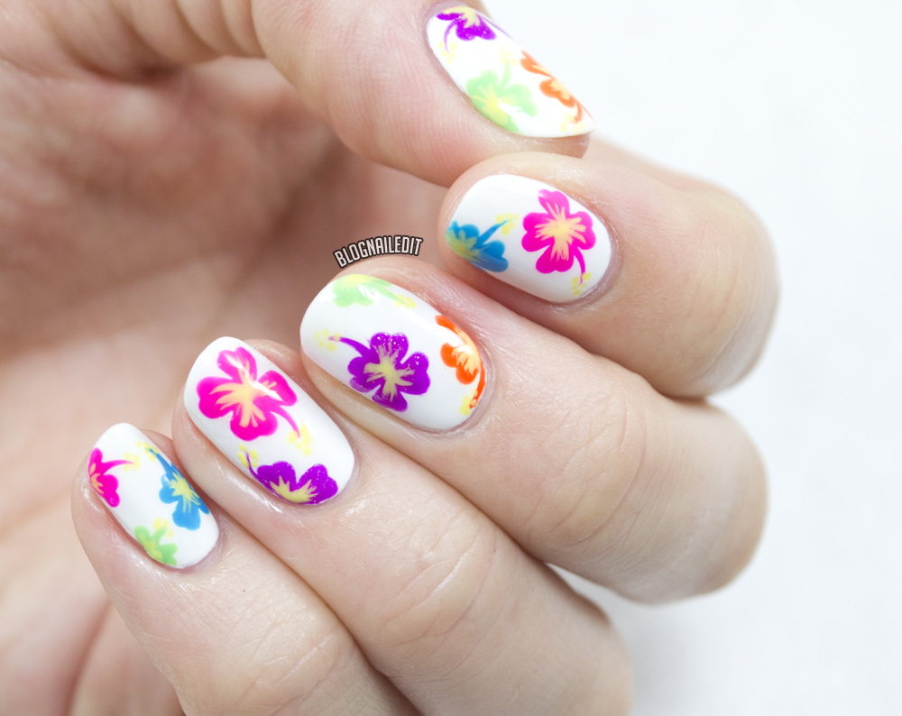 Hawaiian Hibiscus Flower Tutorial for Divine Caroline - Nailed It | The Nail  Art Blog