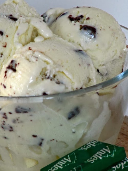 Pine Cones and Acorns Andes Mint Chip Ice Cream (Creme de Menthe)