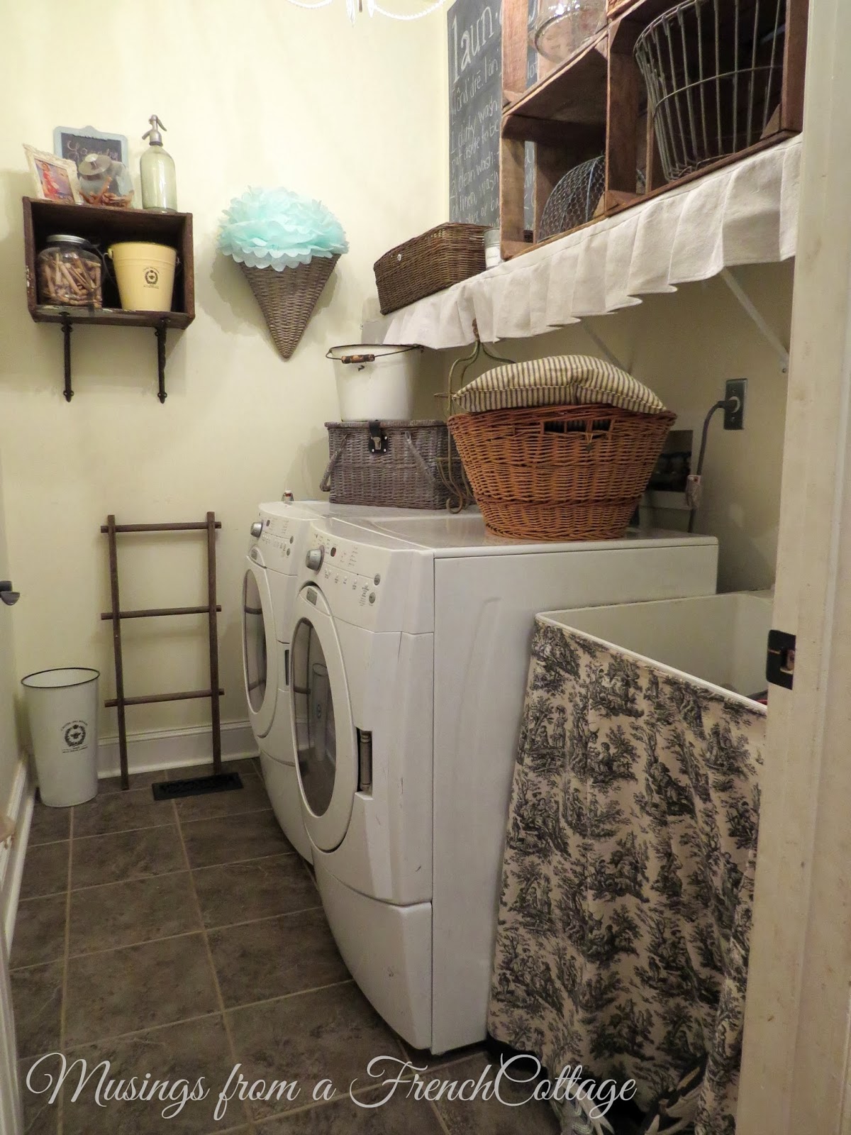 Musings From A French Cottage The Laundry Room and a Chalkboard Wall