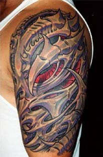 3D Tattoo on Biceps and Triceps
