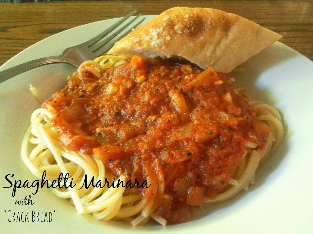 Cooking On A Budget Spaghetti Marinara with Crack Bread