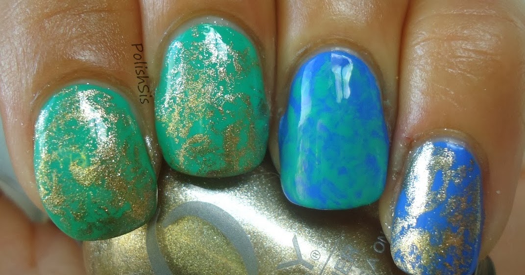 PolishSis My first saran wrap manicure, using Hema and Orly nail polish.