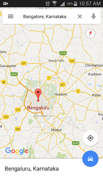 google maps offline bangalore