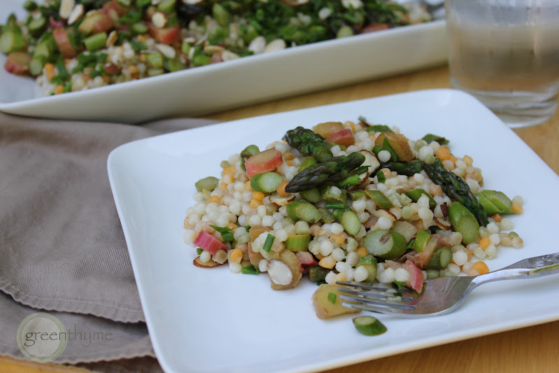 greenthyme Rhubarb Asparagus Couscous
