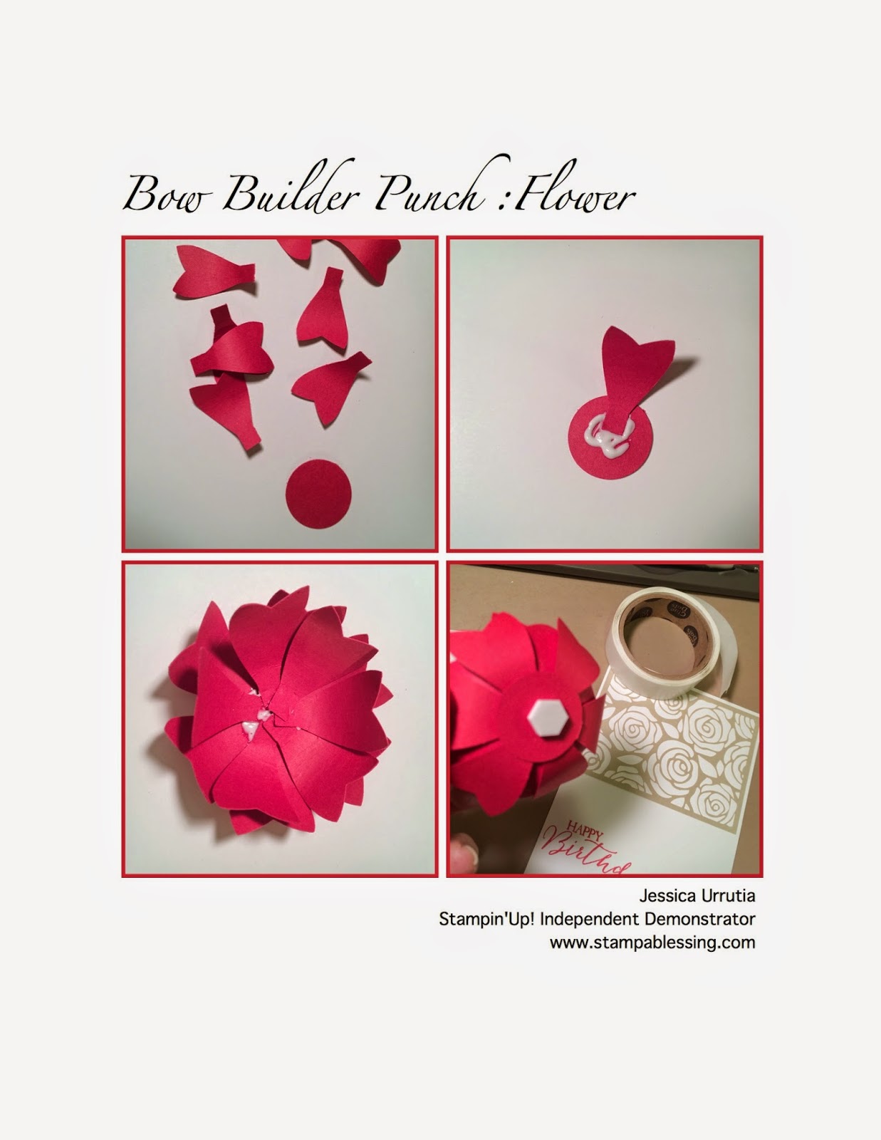 Stamp a Blessing Bow Builder Punch Flowers