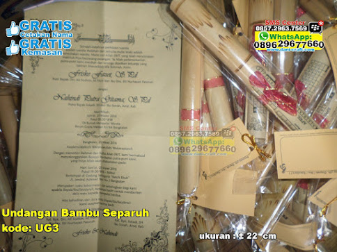 Undangan Bambu Separuh grosir