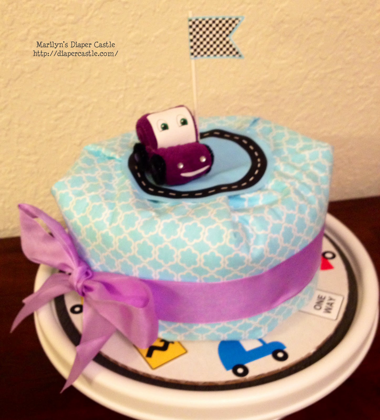  Marilyn's Diaper Castle Race Car Diaper Cakes