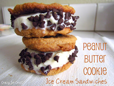 peanut butter cookie ice cream sandwiches