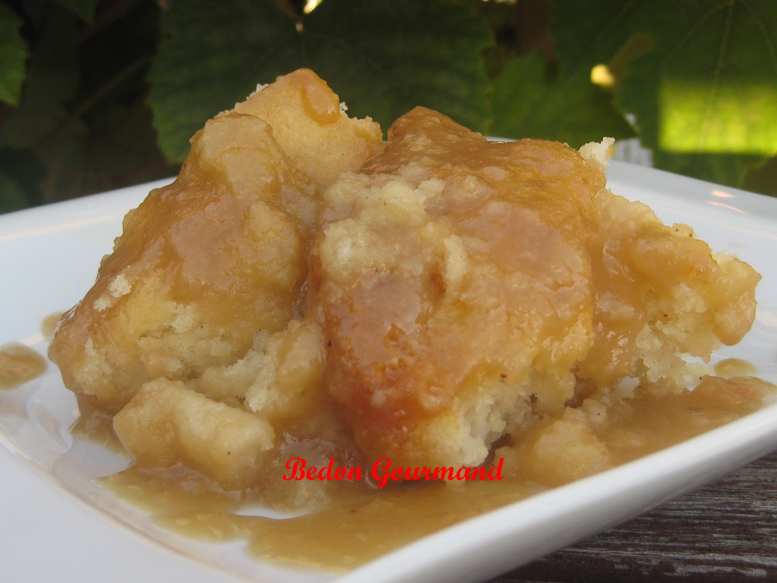 Pouding chômeur aux pommes et à l'érable Bedon Gourmand