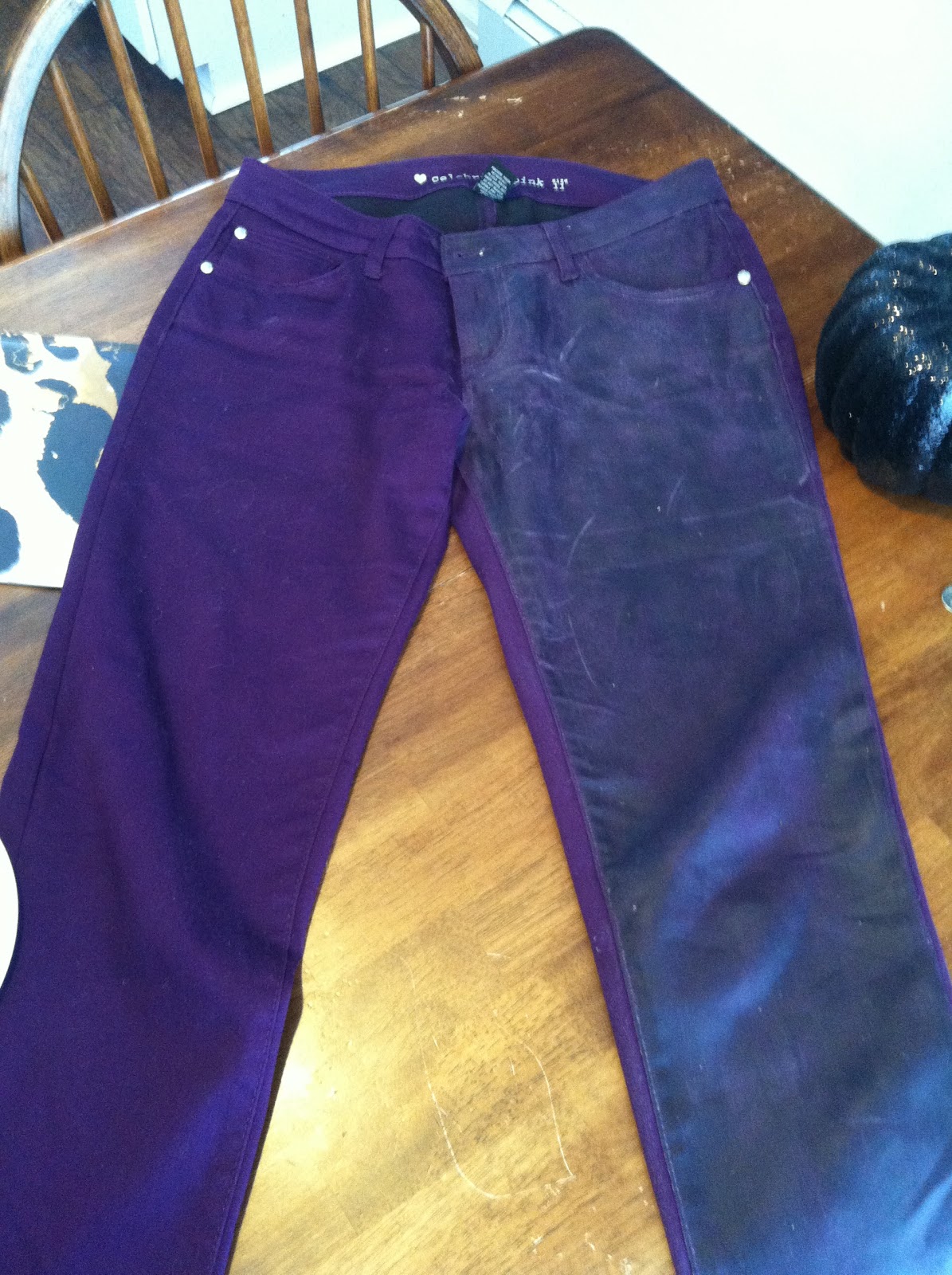 A Marmie Life DIY Waxed Jeans