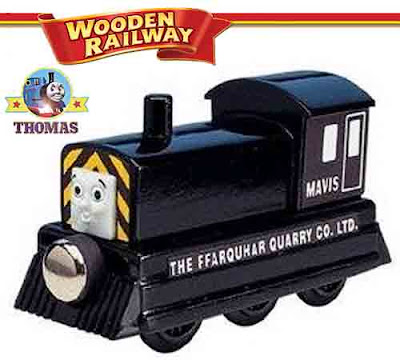 Learning toy wooden railway Thomas train and friends Mavis the tank engine from Sodor quarry mine