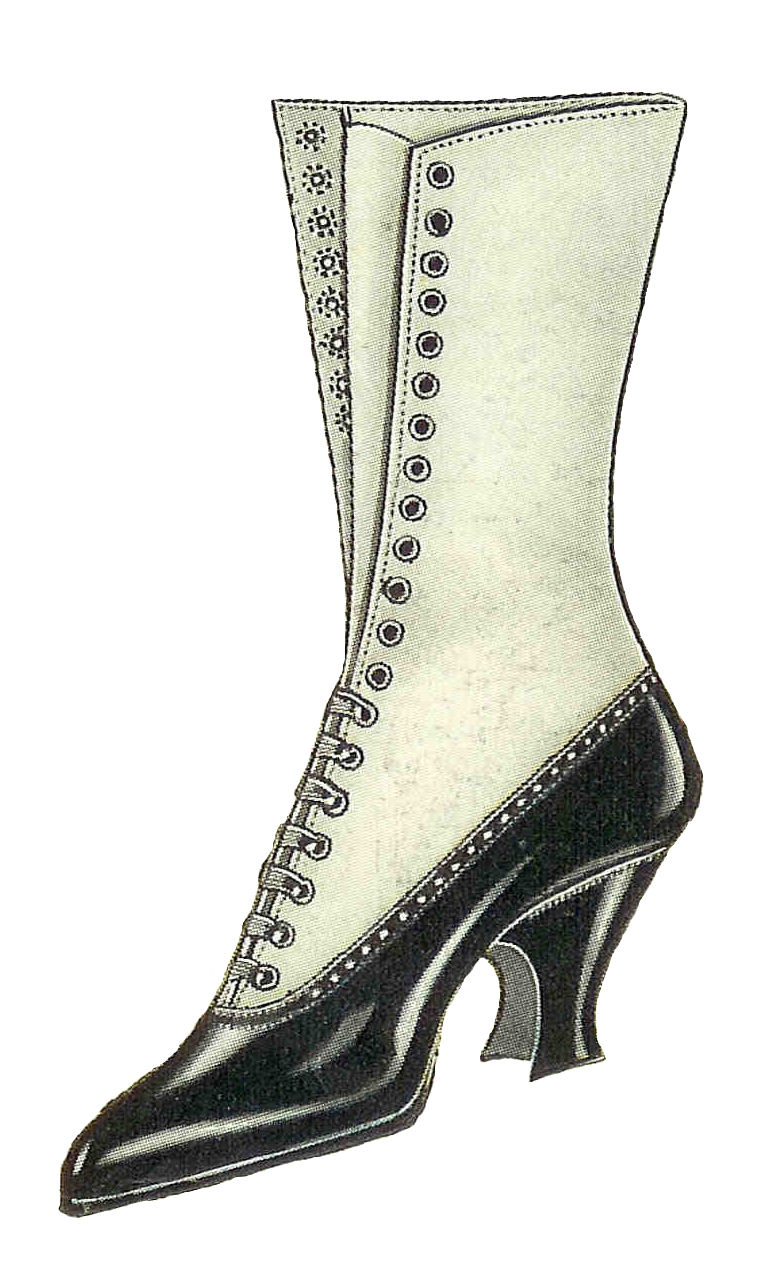 Antique Images: Free Vintage Fashion Graphic: 1917 Women's Boot Fashion