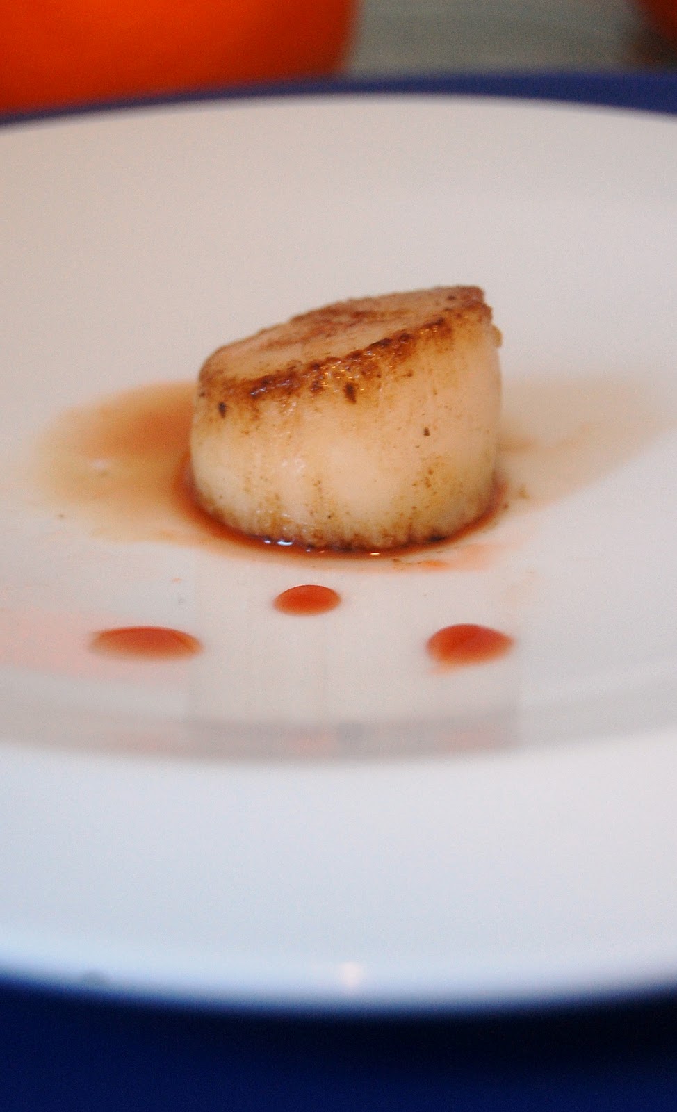 ZZ Eats The Citrus Goes On Scallops with Blood Orange Gastrique
