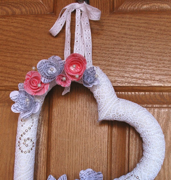 Rhinestones and Ribbon "Love Week" Home Decor Project Imaginisce