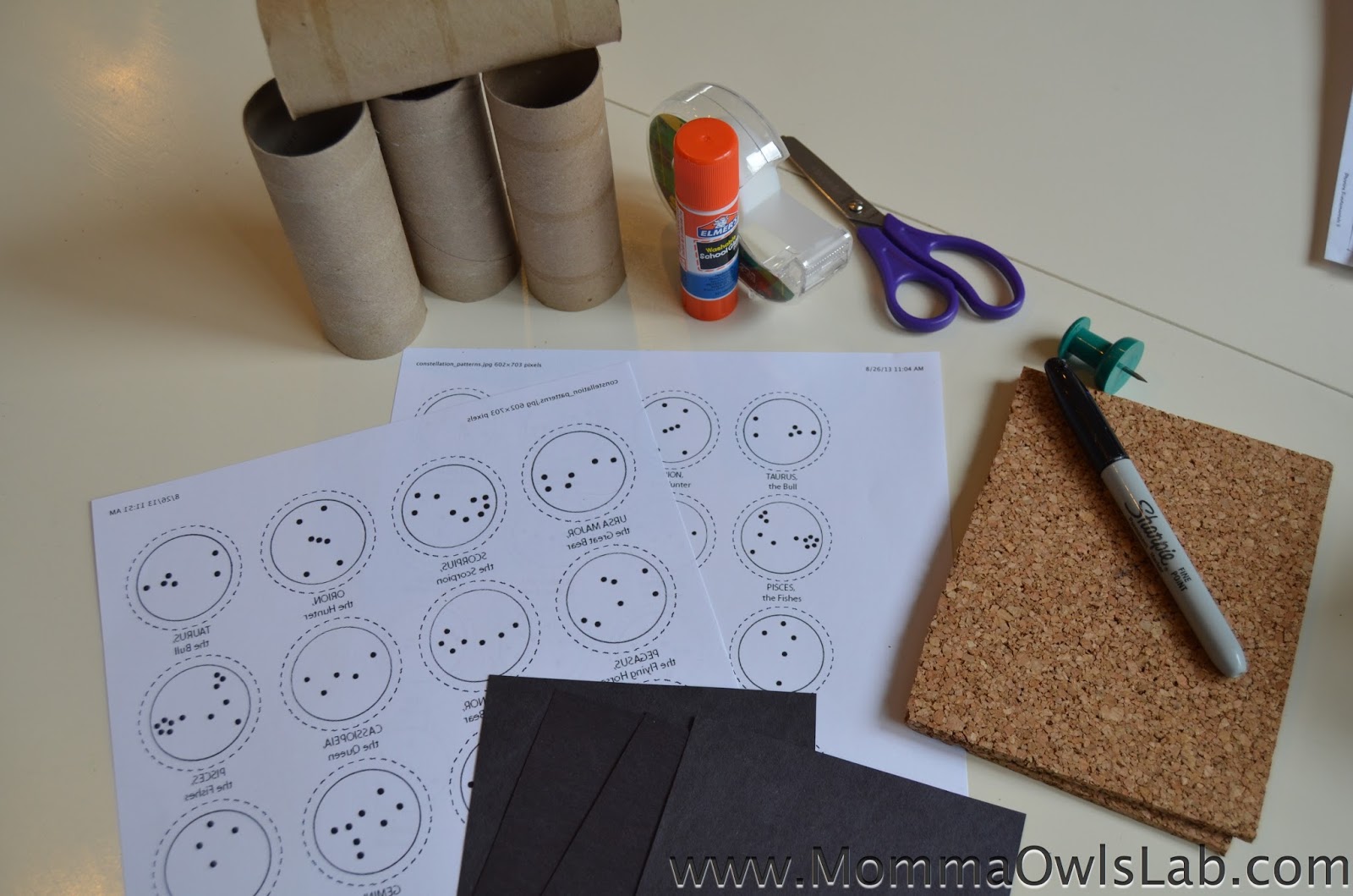 Momma Owl's Lab DIY Constellation Tubes