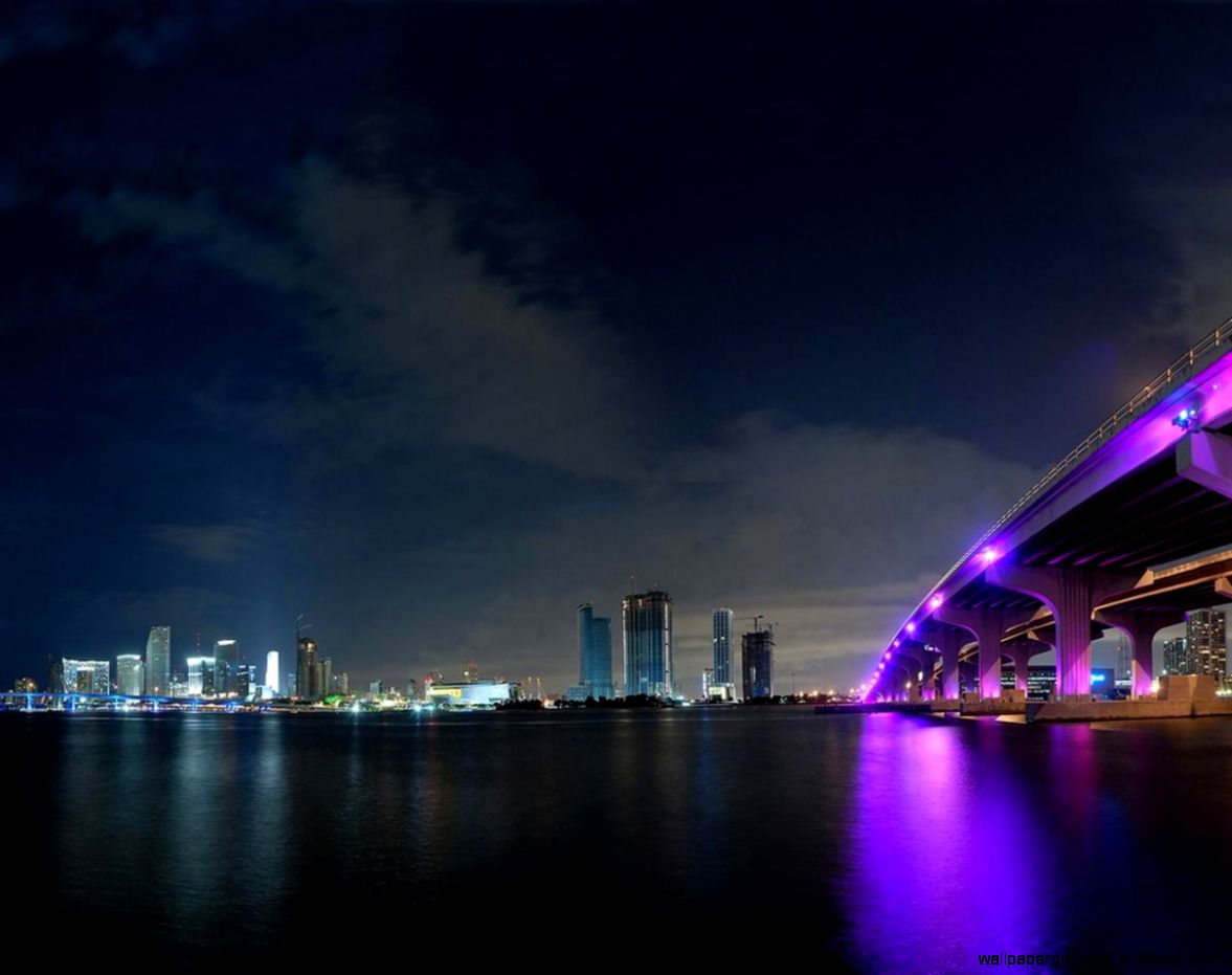 Night Bridges Miami Cities Skyline Hd Wallpaper 1280x1024 hd Night Bridges Miami Cities Skyline Hd Wallpaper 1280x1024 hd