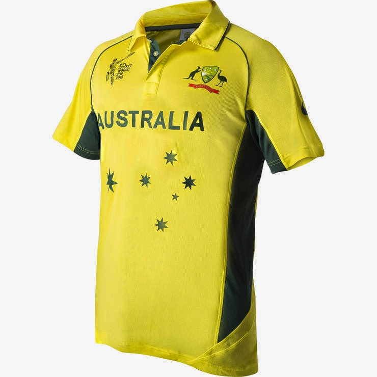 Australia's Cricket World Cup 2015 Kit Jersey - T20 World Cup Schedule