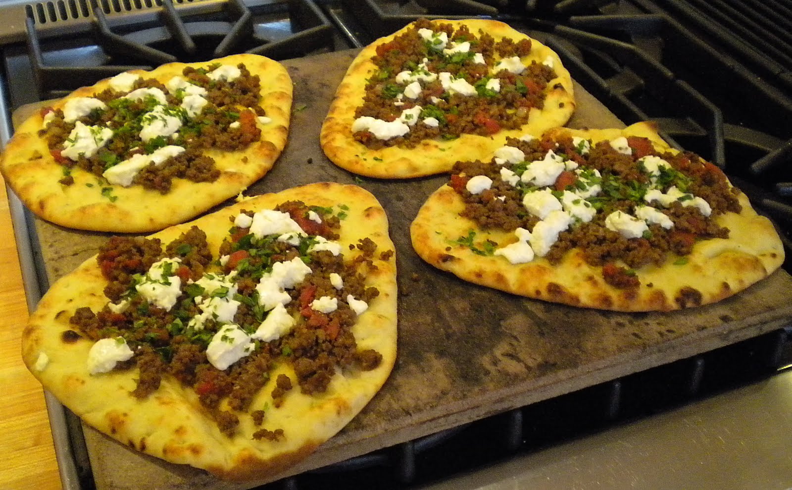 Sag Harbor Days Tonight's Dinner Flatbread Pizzas with Lamb and Feta