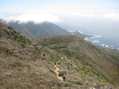 garrapata state steep down hike jenni park lazarow snaking towards trail way very her