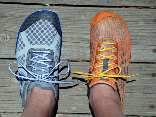 Barefoot Inclined: Minimalist Showdown: Merrell Vapor Glove vs.  Vivobarefoot The One.. Review and Giveaway!