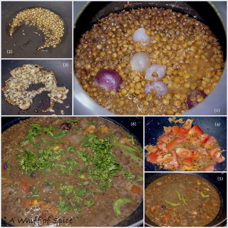 A Whiff of Spice Garlicky Brown Lentils with Pearl Onions