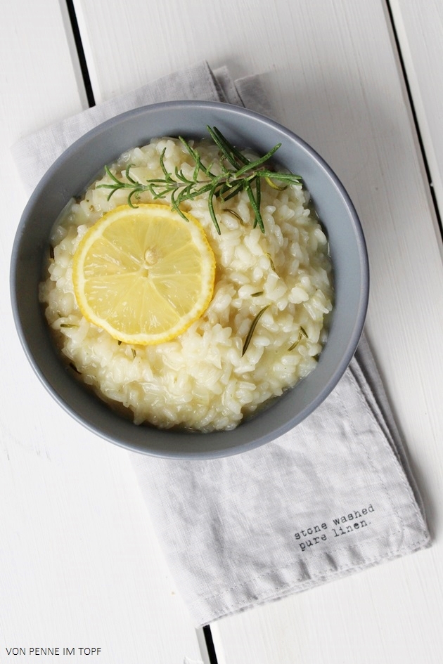 Penne im Topf Zitronen Rosmarin Risotto