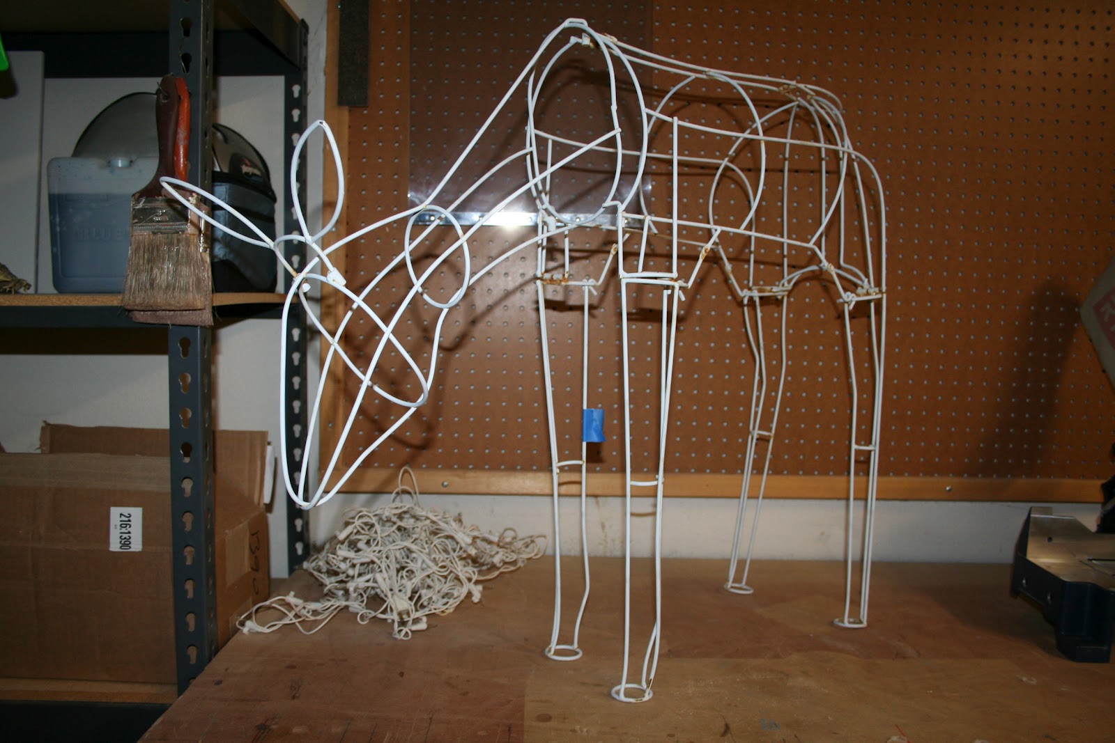 Scoontemplations Restringing an outdoor lighted deer