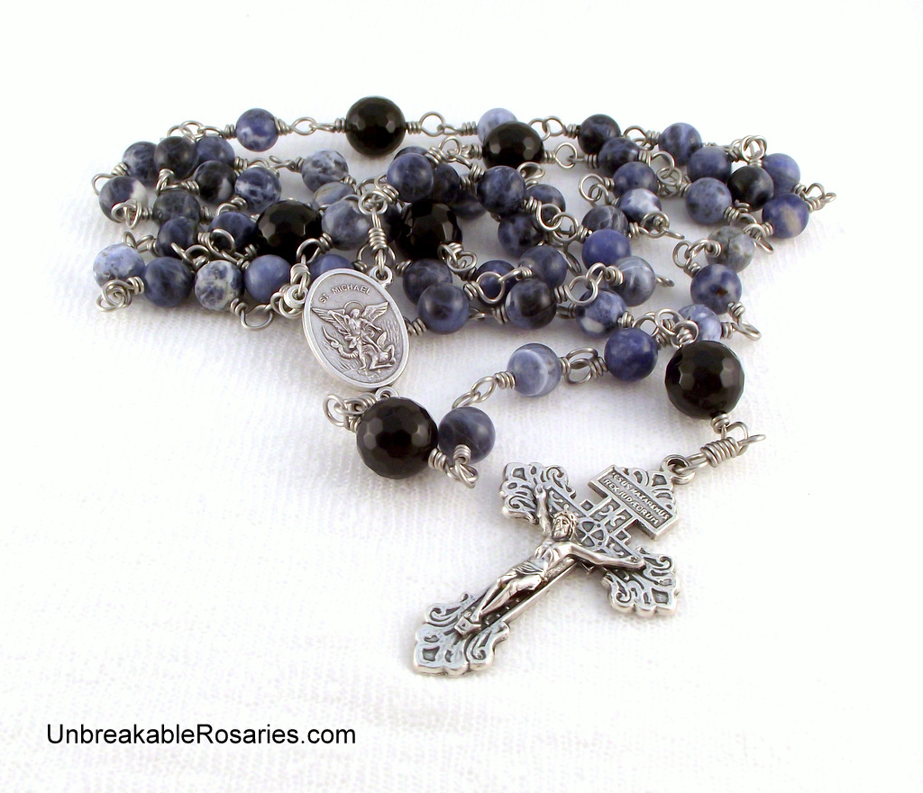 Etsy Rosary Guild Team St Michael Stainless Steel Wire Wrapped Rosary