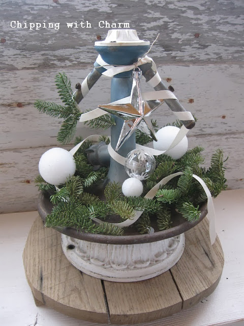 Chipping with Charm: Vintage Sprinkler Tree...http://www.chippingwithcharm.blogspot.com/
