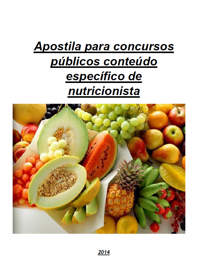 Apostila para concursos públicos conteúdo específico de nutricionista