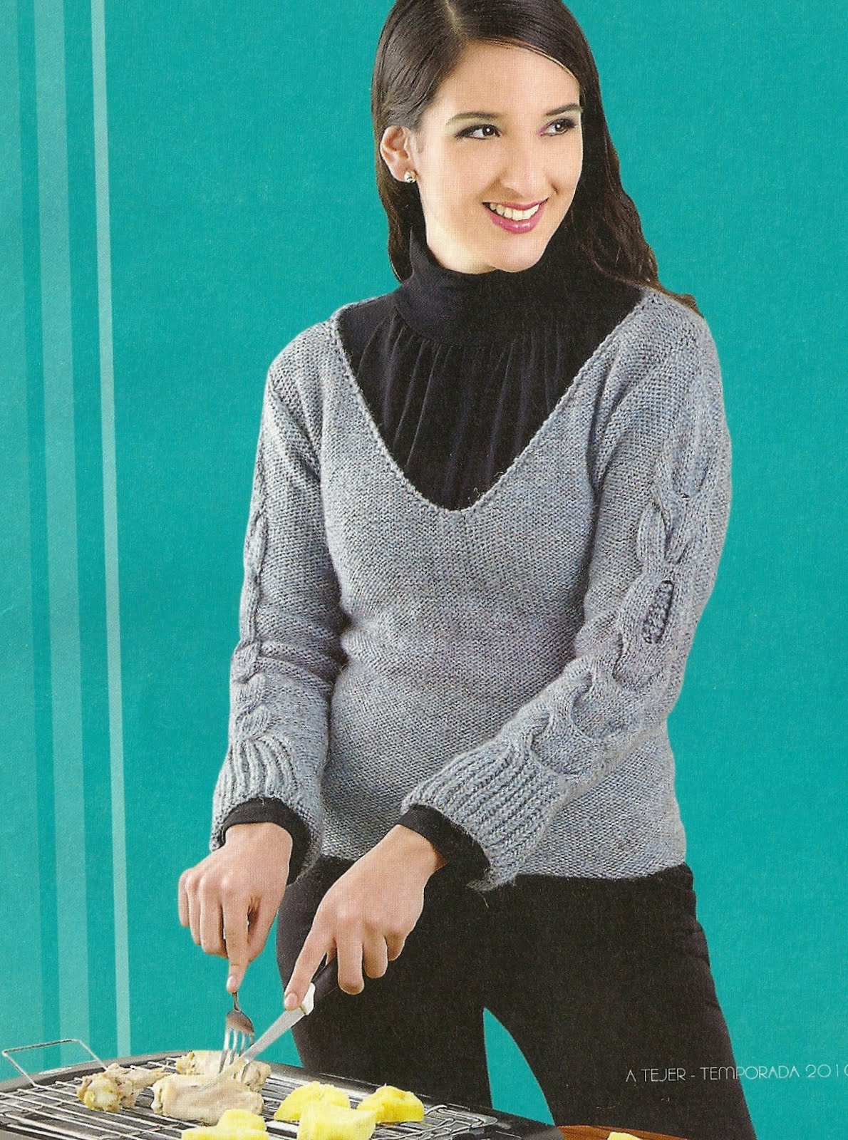 Detodomanualidades Como hacer un suéter cuello V tejido a mano