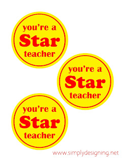 You're A STAR Teacher - free printable and gift idea! #teacher #teacherappreciation #teachergift #gift #free