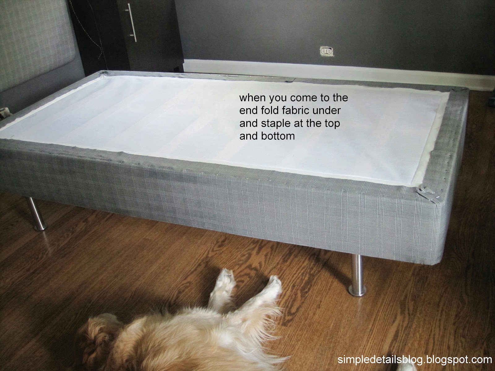 Simple Details upholstered box spring tutorial