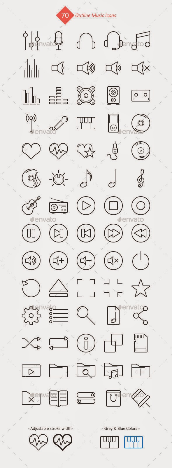 Music Icons vectors