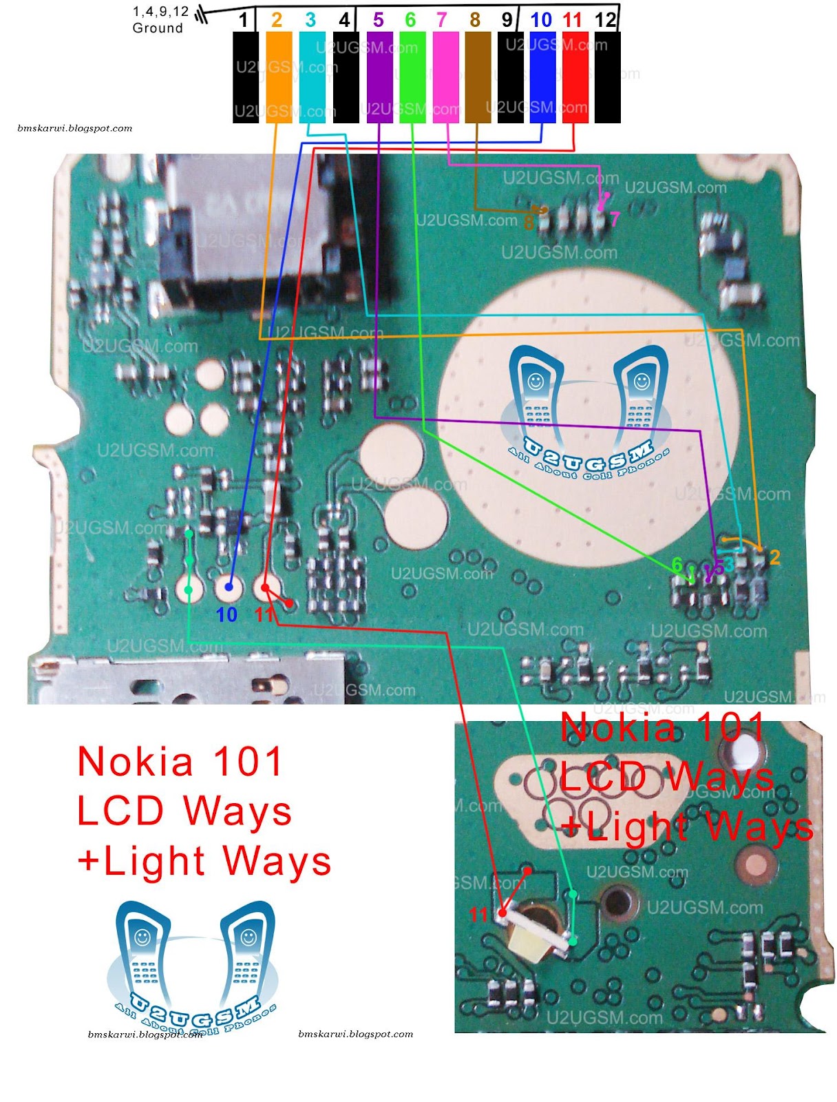 ... in lcd display of Nokia 101 can be solve with a few steps that are given in this post bellow is the diagram of nokia 101 to solve lcd problem in it.