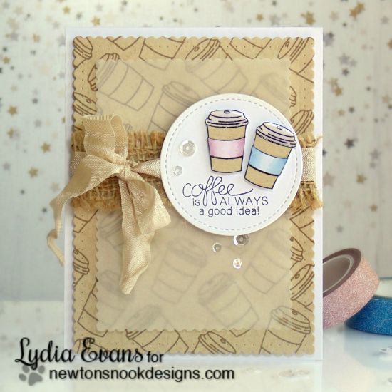 Coffee Card by Lydia Evans | Newton Loves Coffee Stamp set by Newton's Nook Designs #newtonsnook #coffee