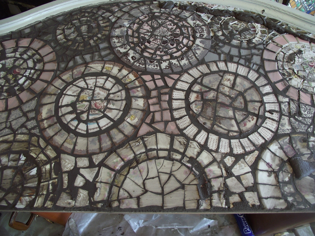 The Vintage Butterfly How to Make a Mosaic Headboard The Lost Post