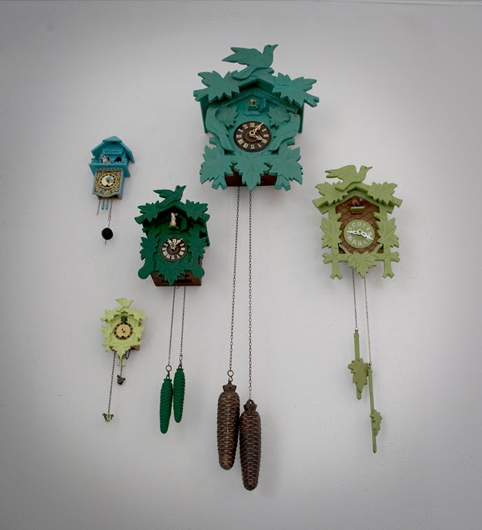 Art Wall cuckoo clock installation from the land of wandawega