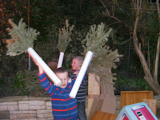 christmas tree twigs for the bonfire