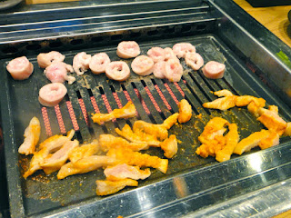 Grilled intestine in Haha's Paljamakchang Hongdae