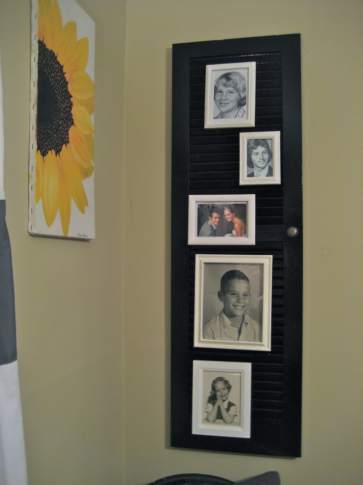 GraceAdkinsDesigns Painted Shutter with Picture Frames