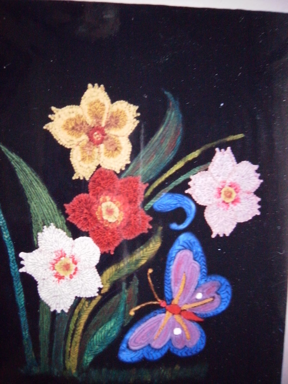 USHA SRIKUMAR'S MUSINGS... BUTTERFLY AND FLOWERS...A NIB PAINTING