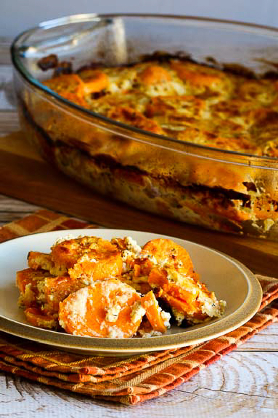 Sweet Potato Gratin with Goat Cheese, Parmesan, and Thyme (Video