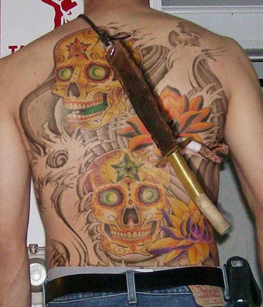 GALLERY FUNNY GAME: Mexican day of the dead skull tattoo