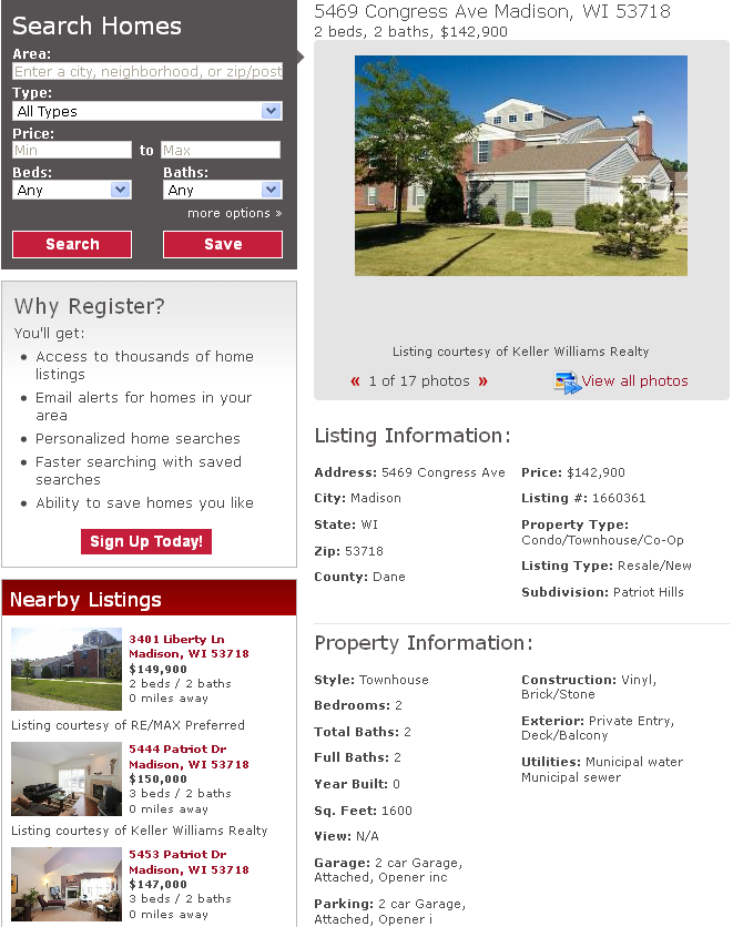 GREAT Madison Townhouse for sale!!! 5469 Congress Ave Madison