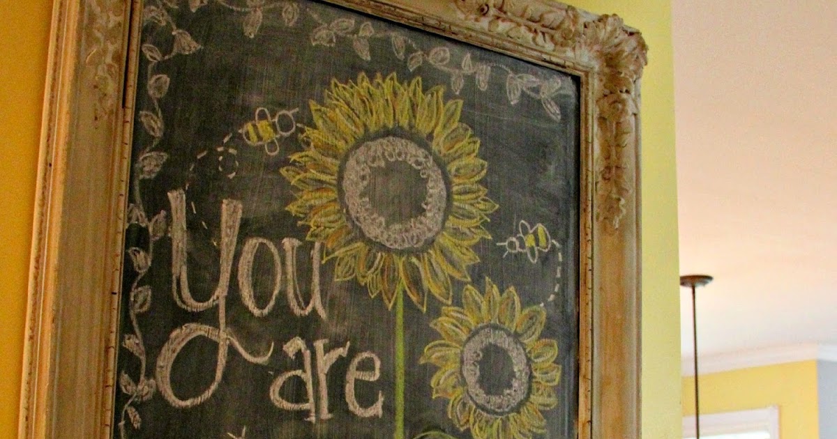Priscillas August Sunflower Chalkboard
