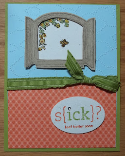 Card made with Stampin'UP! Cloud embossing folder