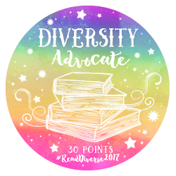 I earned this badge for reviewing 30 diverse books this year.