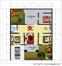 Desain Rumah Minimalis 1 Lantai 2 Kamar Tidur